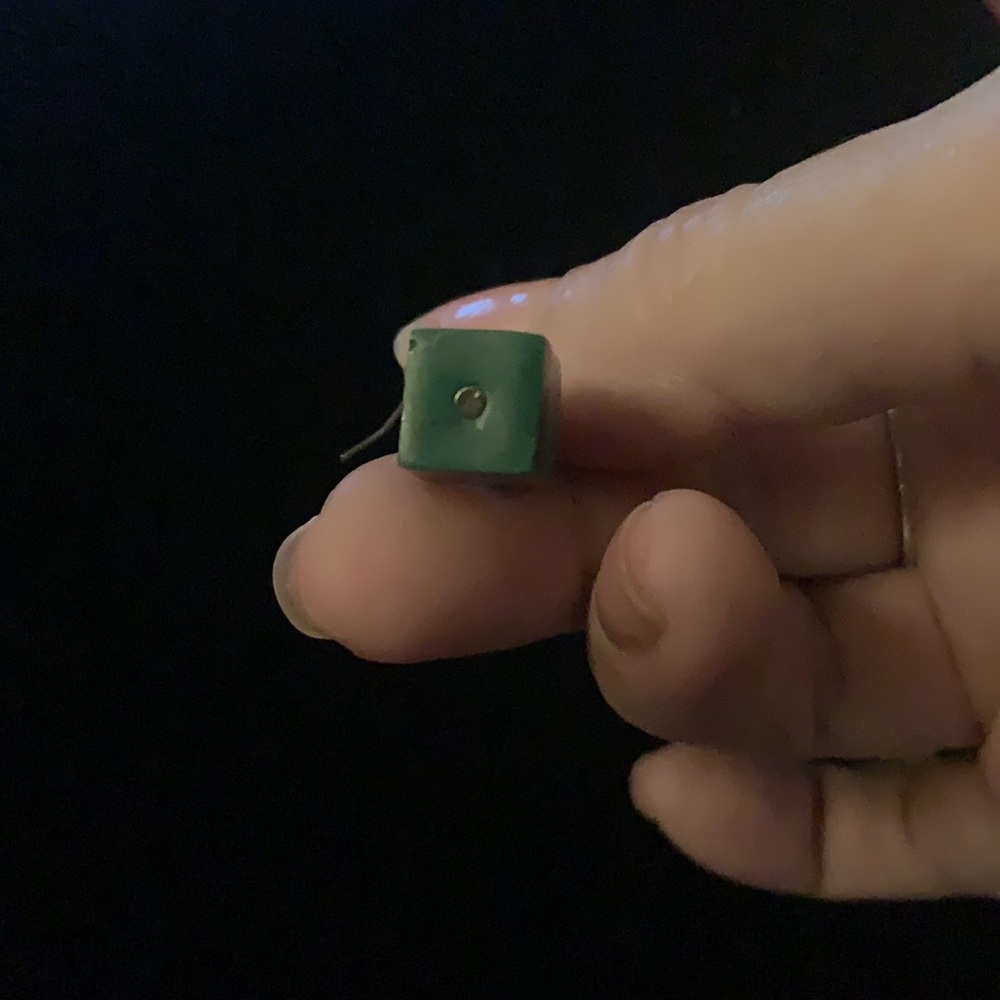VTNG MALACHITE DANGLE EARRINGS - Picture 4 of 4